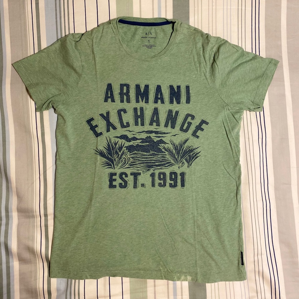 Green Armani Exchange Tee